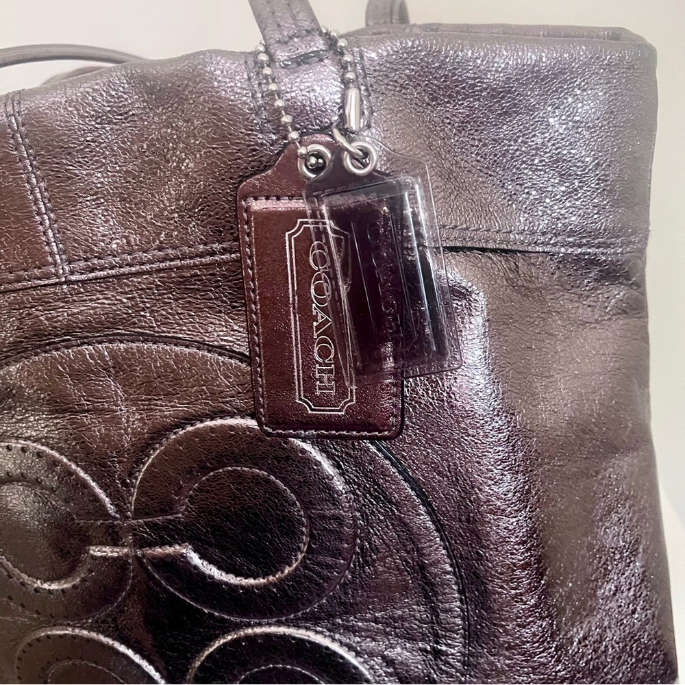 Coach Metallic Brown Tote Bag, used in good condition - Picture 5 of 9
